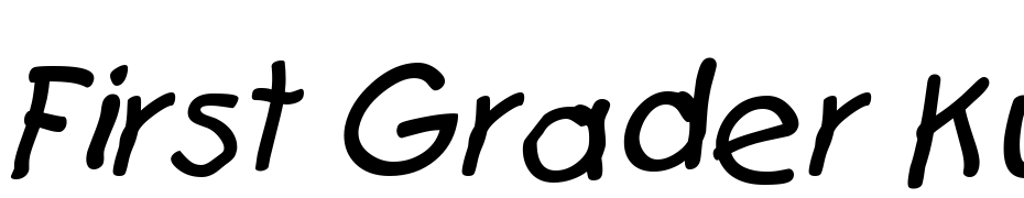 First Grader Kursiv Font Download Free